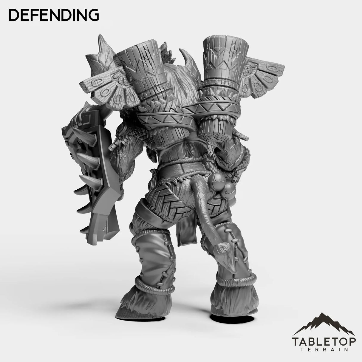 Tabletop Terrain Miniature Mountain Minotaur Warrior Female