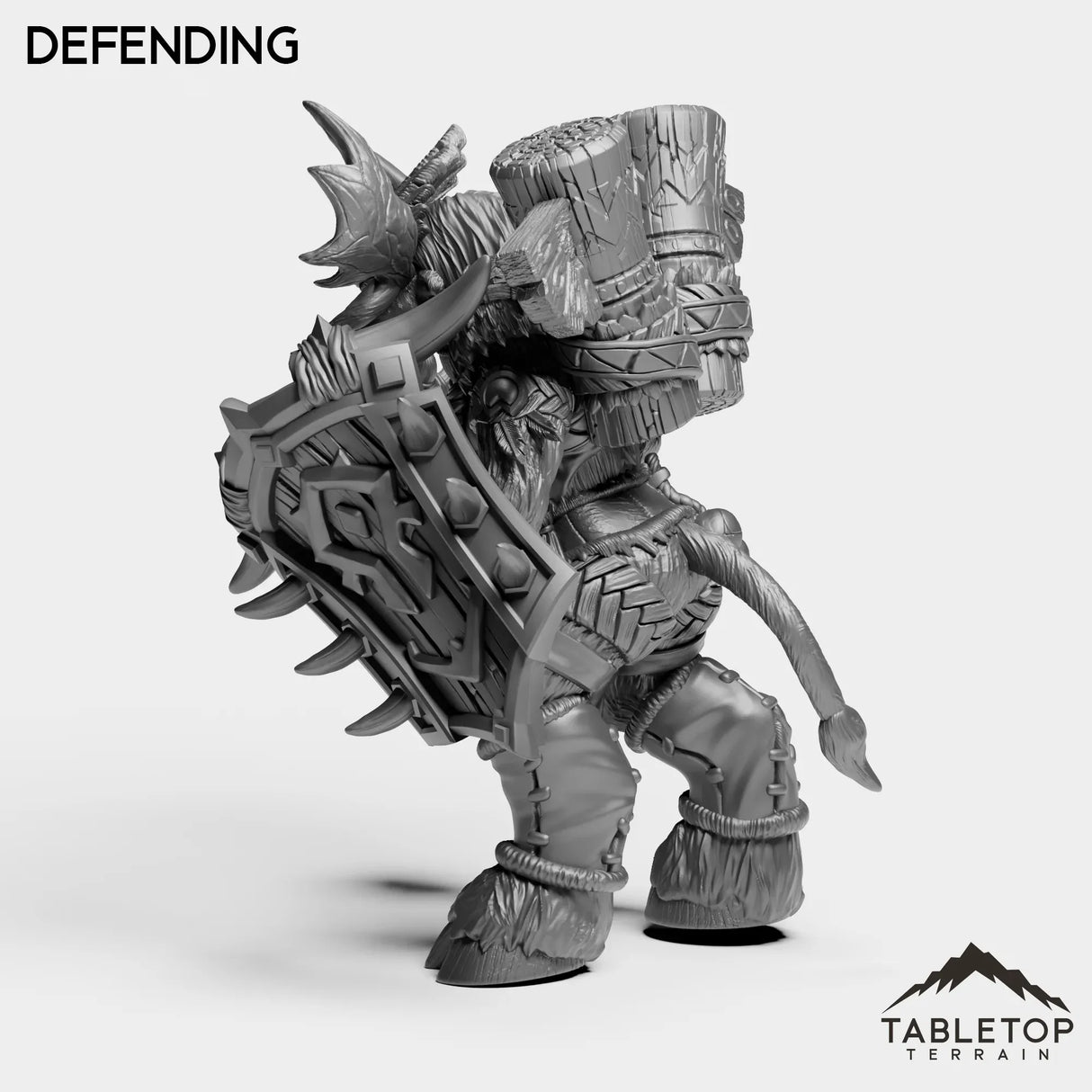 Tabletop Terrain Miniature Mountain Minotaur Warrior Female