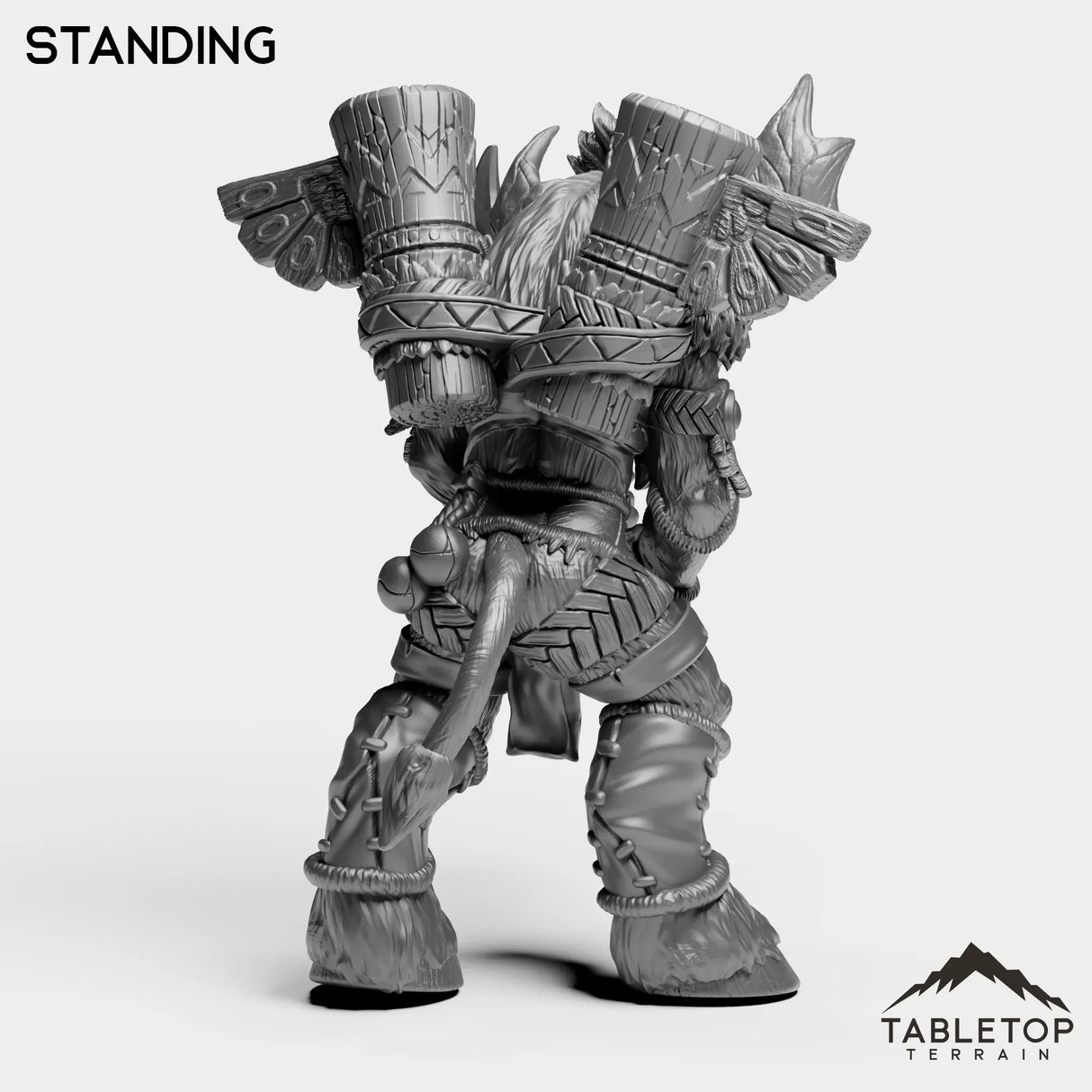 Tabletop Terrain Miniature Mountain Minotaur Warrior Female