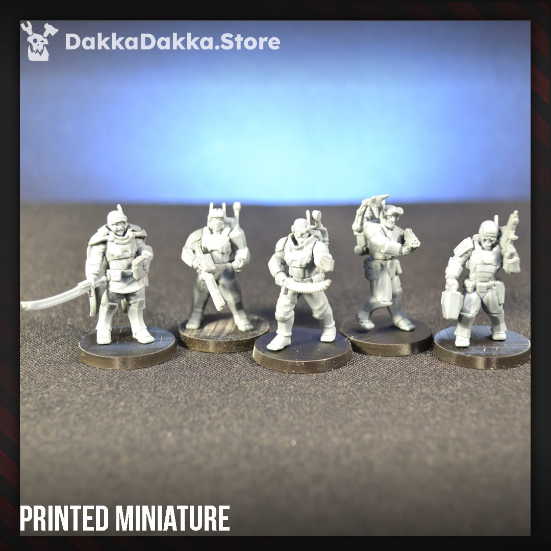 Tabletop Terrain Miniature MSC Circumsolar Infantry Squad (build kit)
