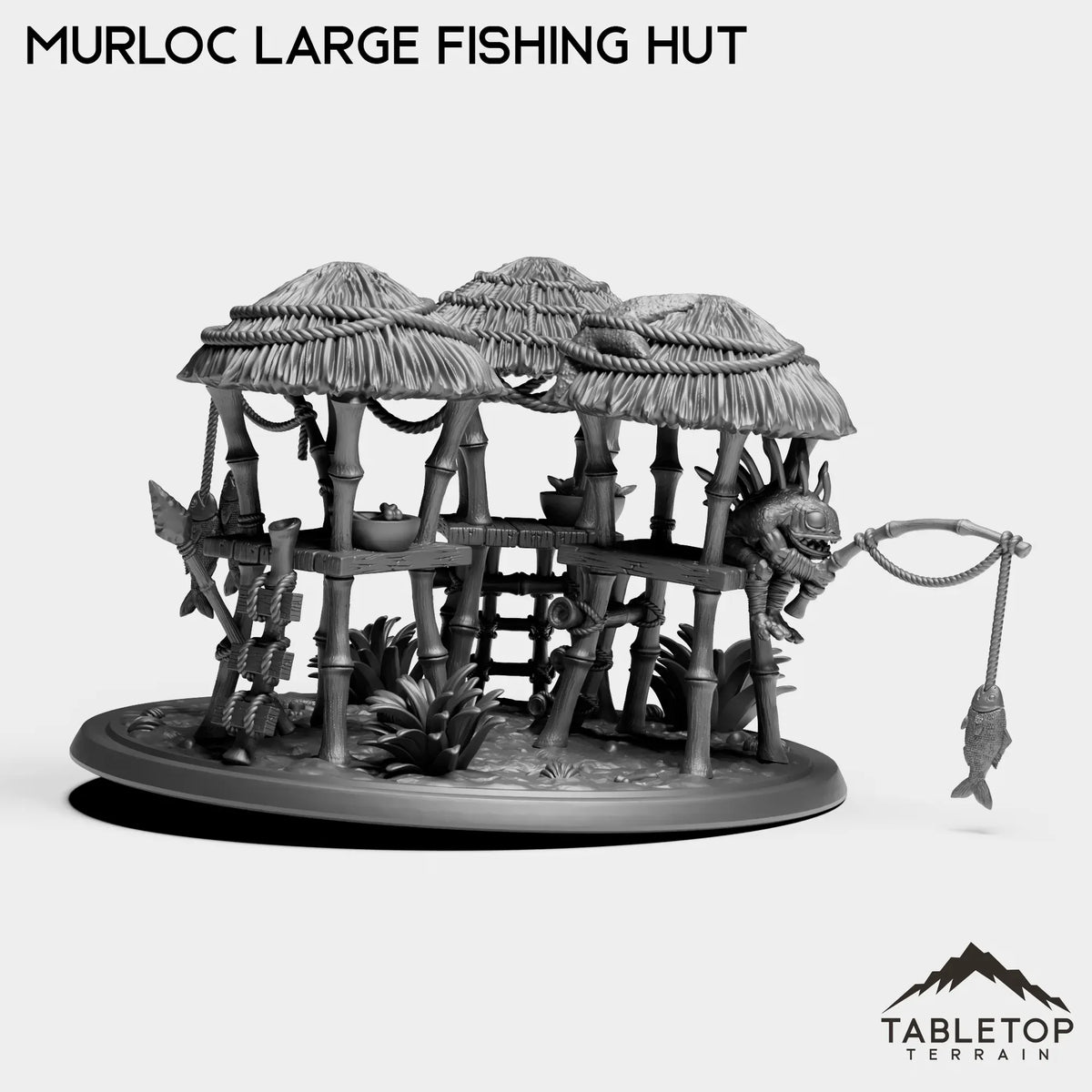 Tabletop Terrain Miniature Murloc Large Fishing Hut Diorama