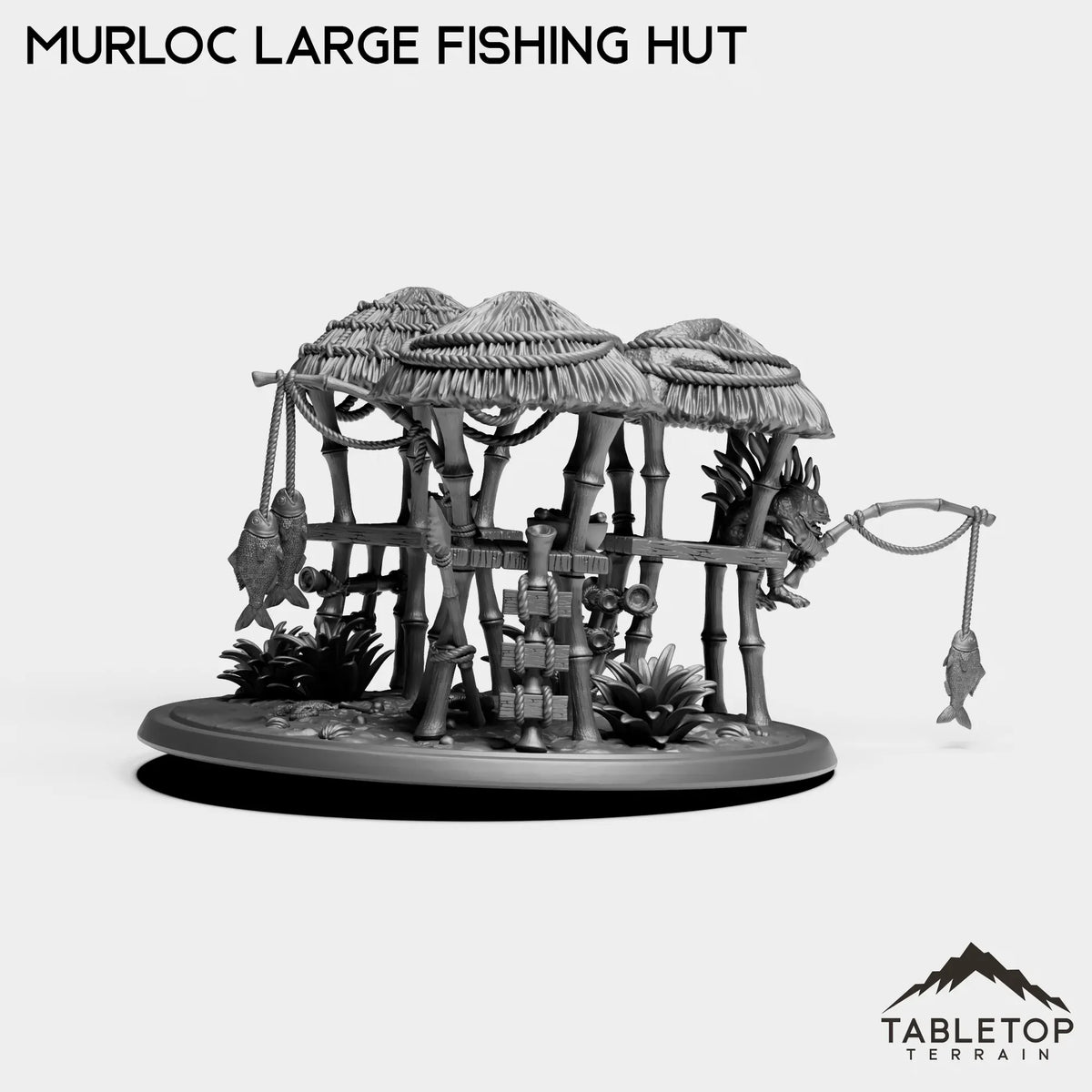 Tabletop Terrain Miniature Murloc Large Fishing Hut Diorama