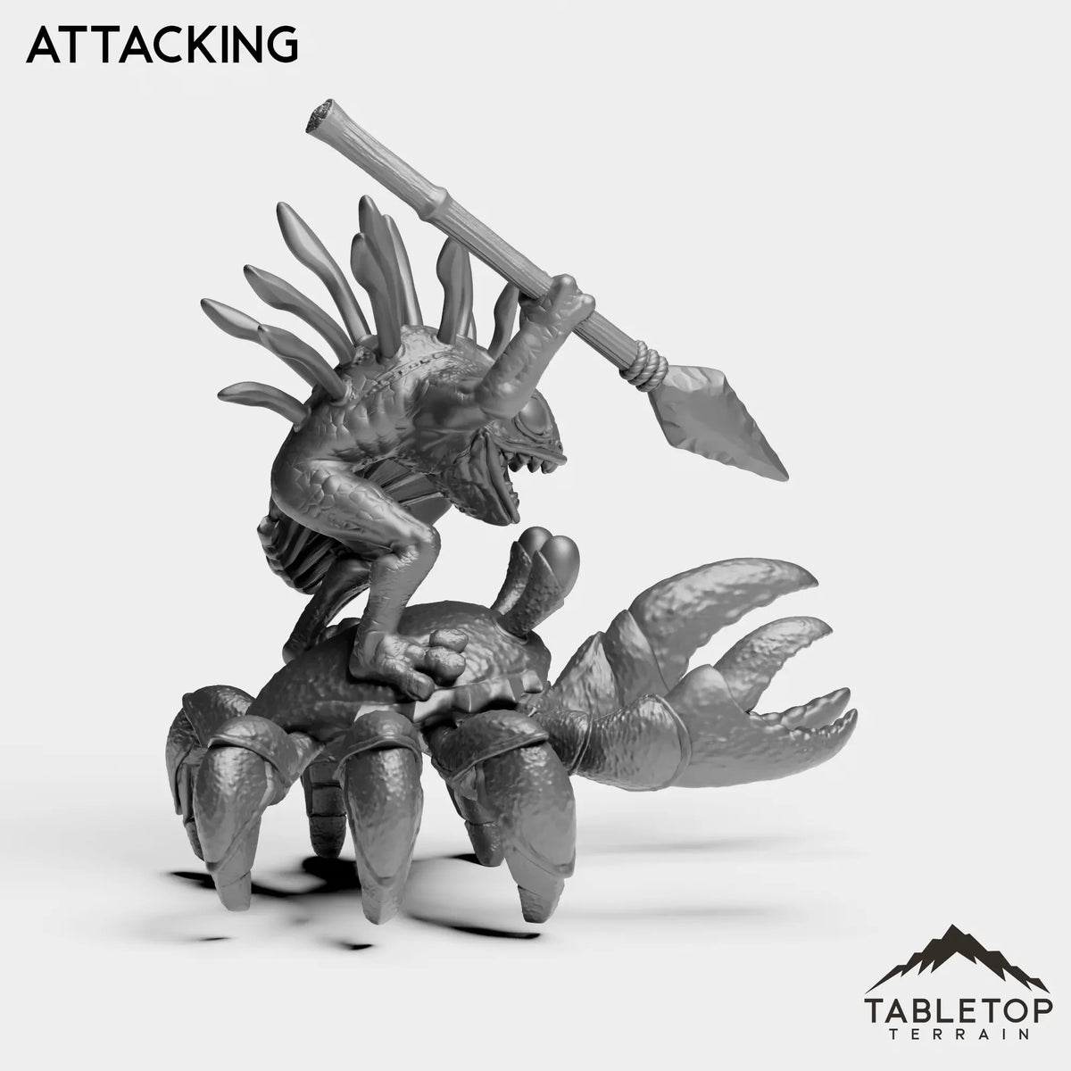 Tabletop Terrain Miniature Murloc on Crab Mount
