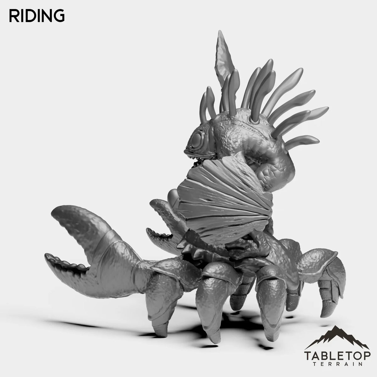 Tabletop Terrain Miniature Murloc on Crab Mount