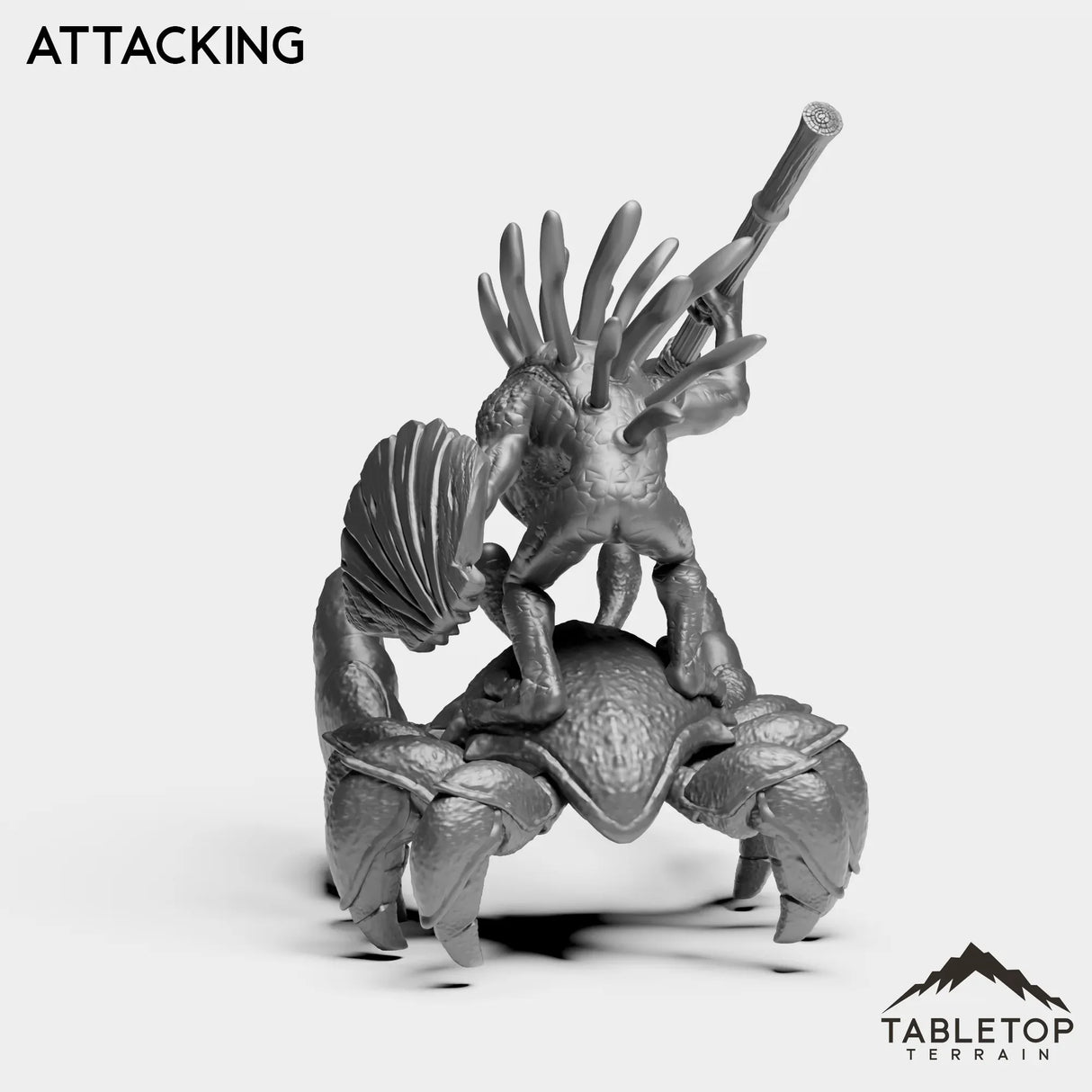 Tabletop Terrain Miniature Murloc on Crab Mount