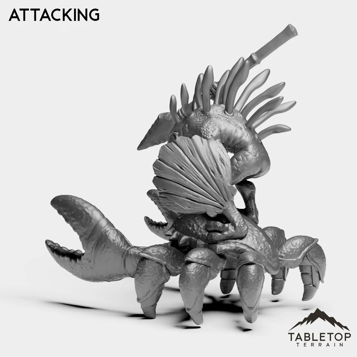 Tabletop Terrain Miniature Murloc on Crab Mount