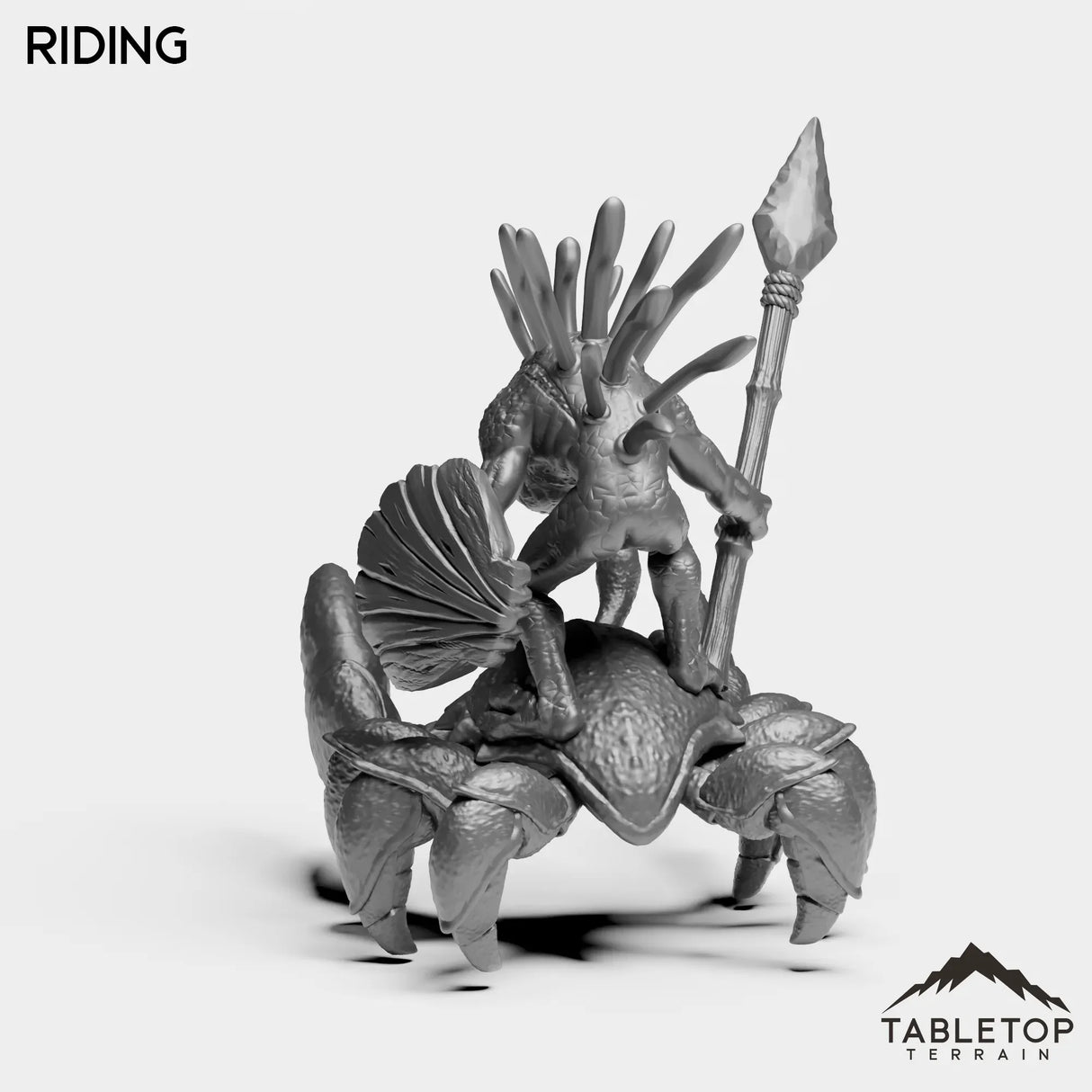 Tabletop Terrain Miniature Murloc on Crab Mount