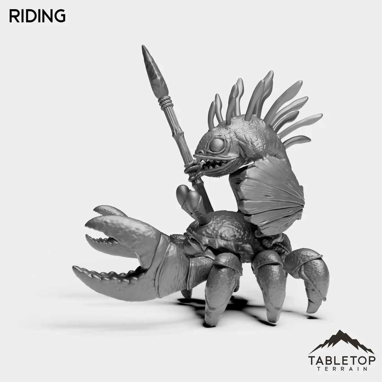Tabletop Terrain Miniature Murloc on Crab Mount