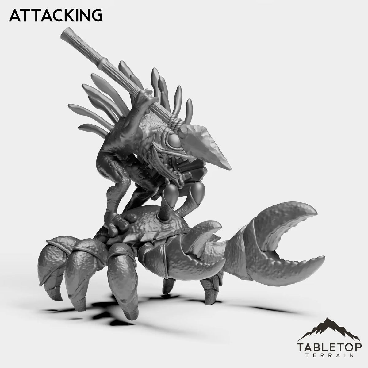 Tabletop Terrain Miniature Murloc on Crab Mount
