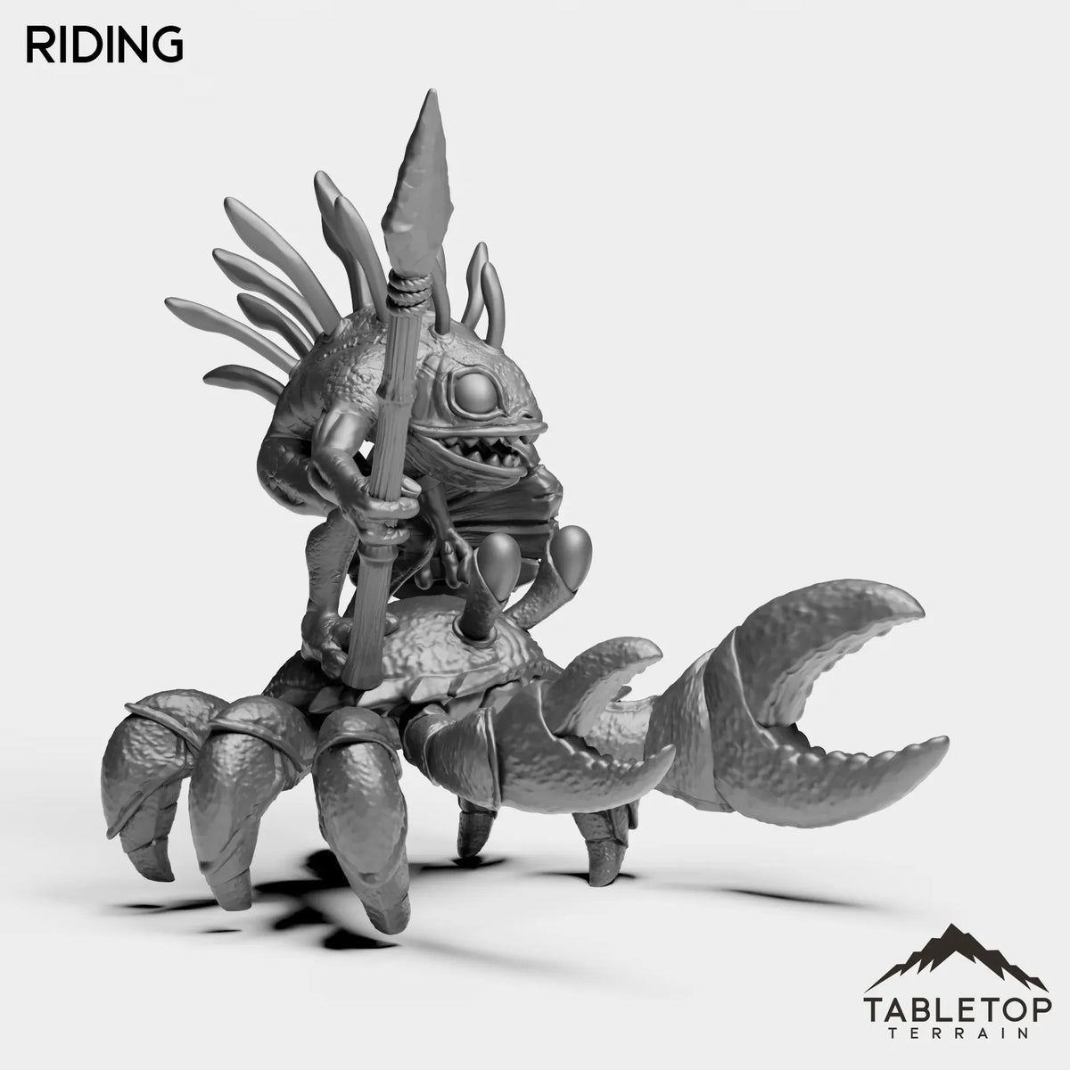 Tabletop Terrain Miniature Murloc on Crab Mount