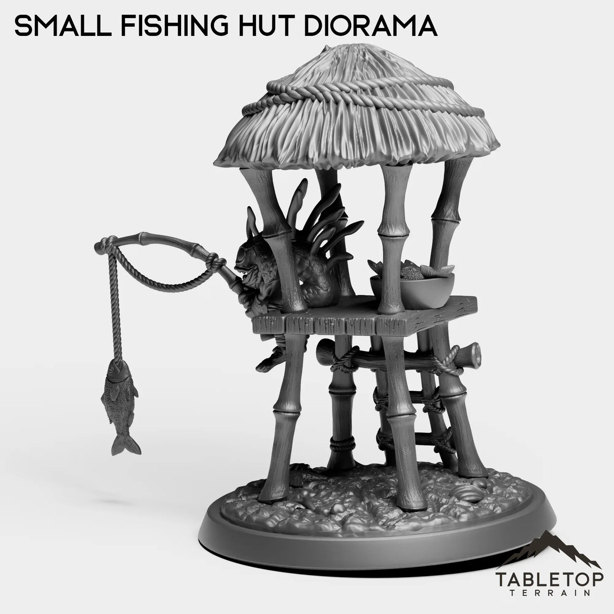 Tabletop Terrain Miniature Murloc Small Fishing Hut Diorama