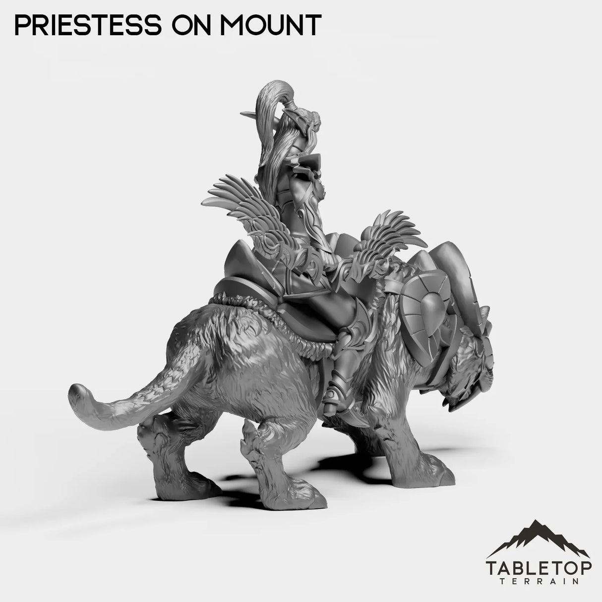 Tabletop Terrain Miniature Night Priestess on Mount