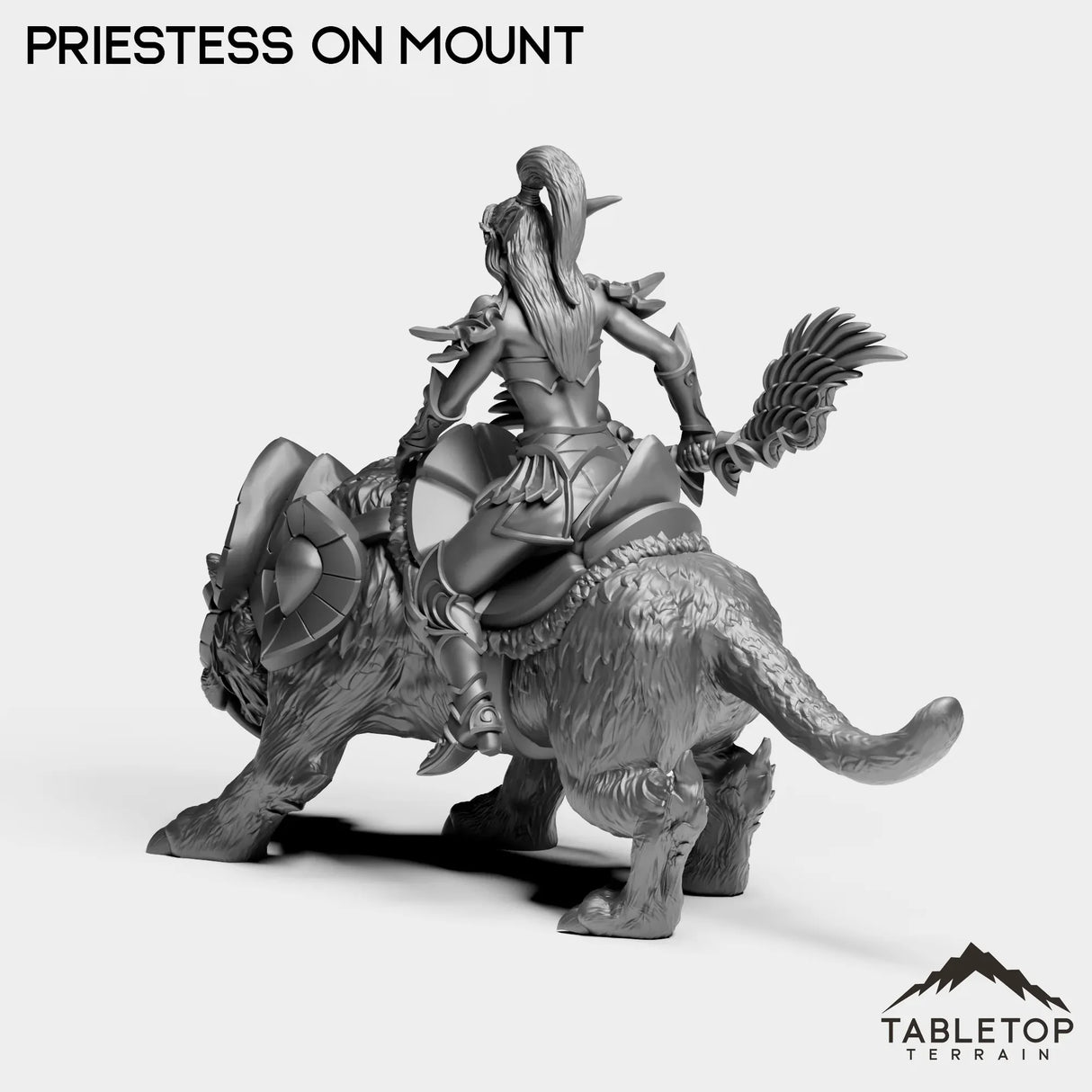 Tabletop Terrain Miniature Night Priestess on Mount