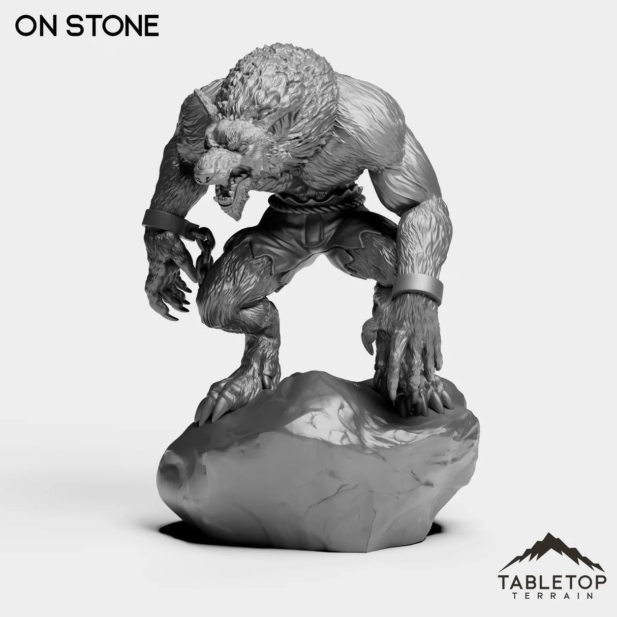 Tabletop Terrain Miniature On Stone Werewolf Feral
