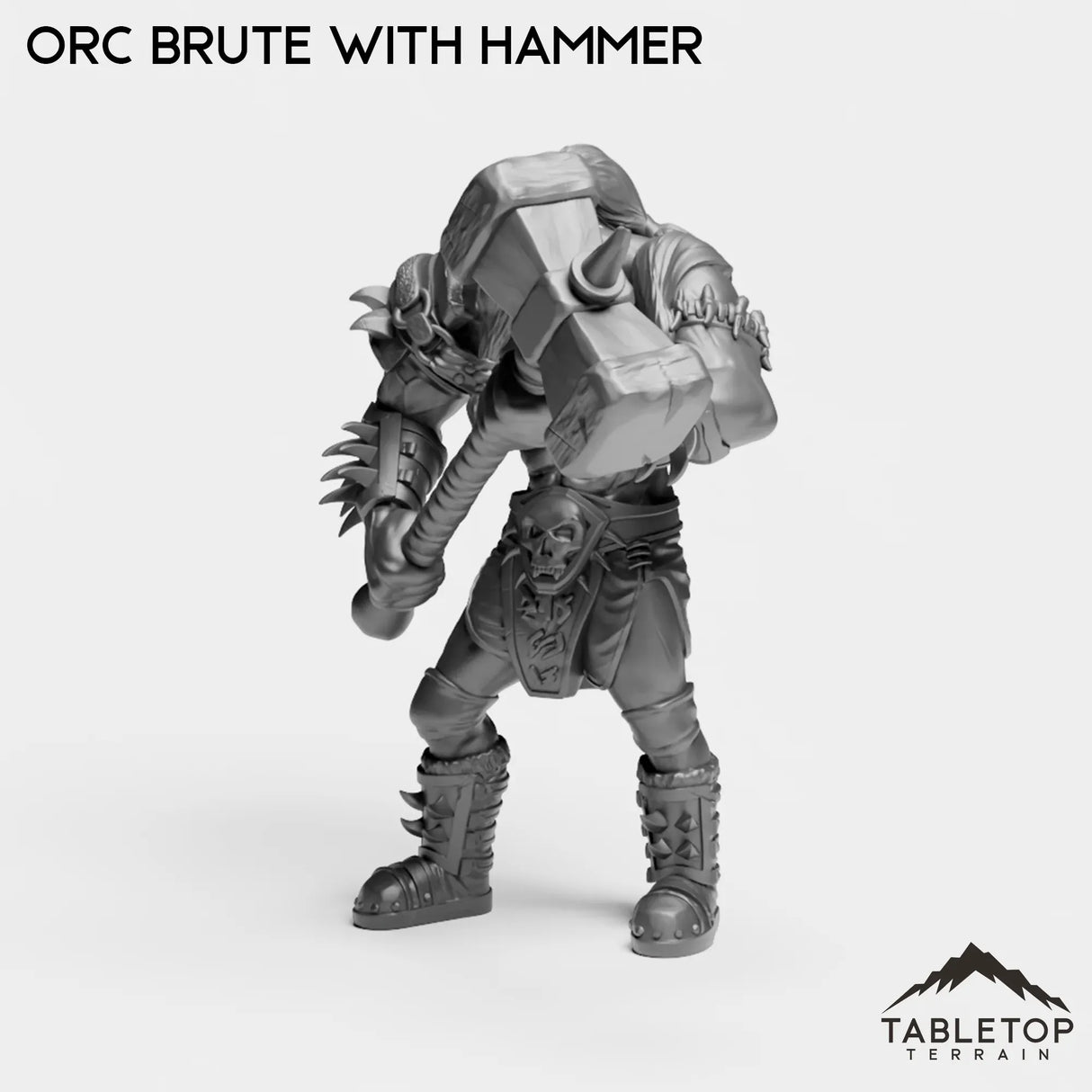 Tabletop Terrain Miniature Orc Brute with Hammer