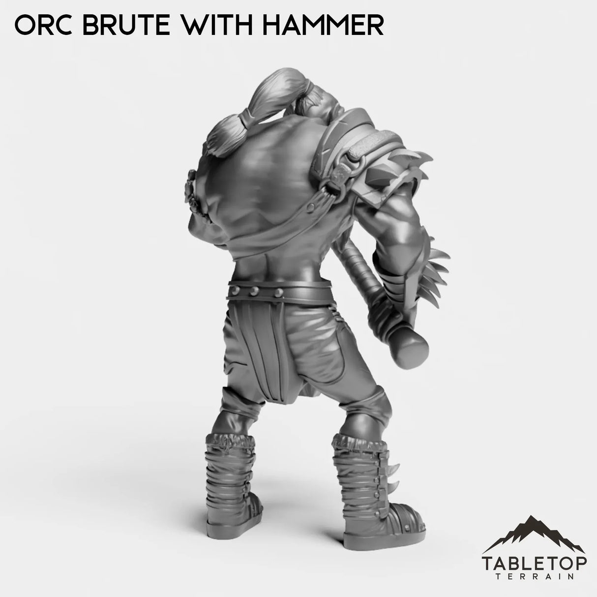 Tabletop Terrain Miniature Orc Brute with Hammer