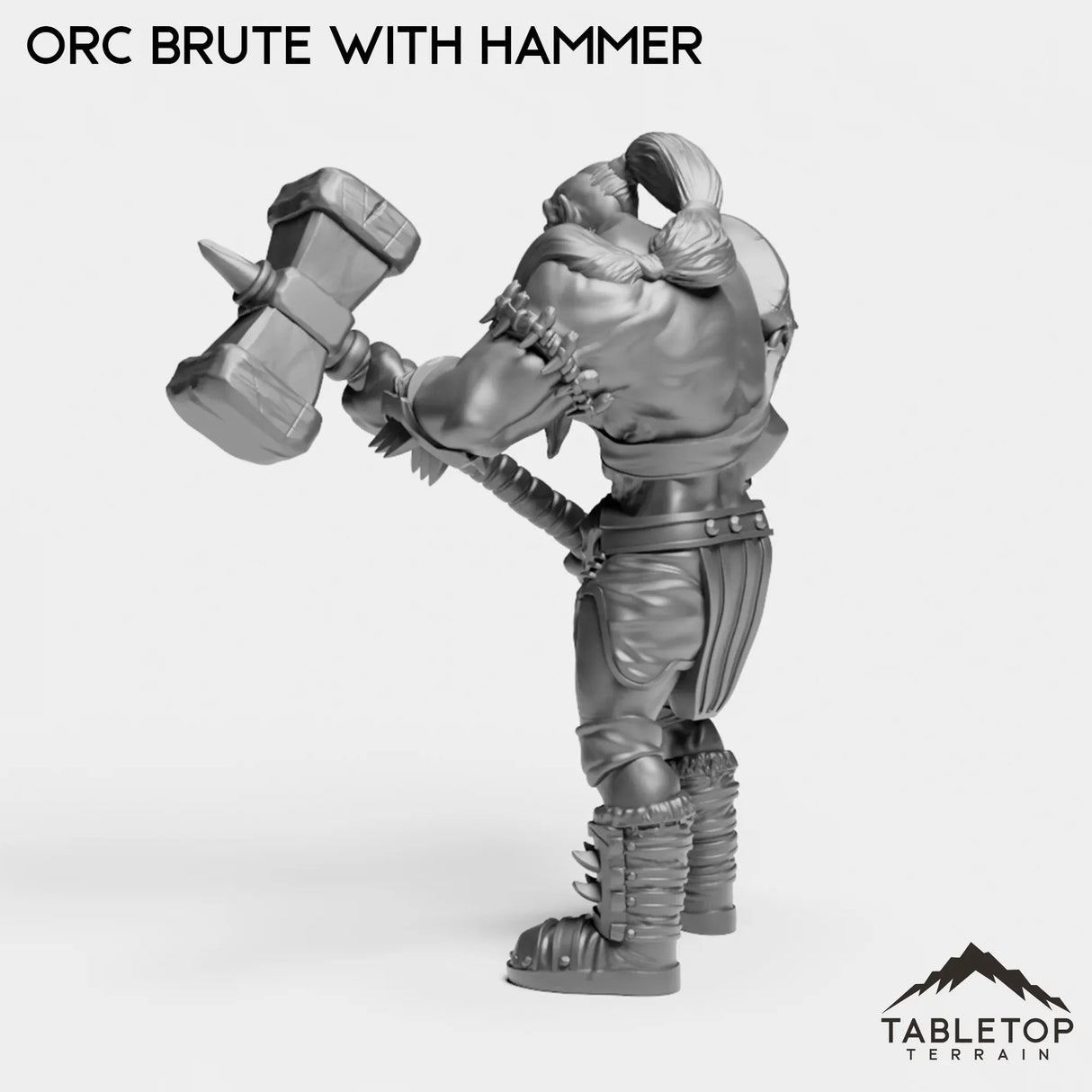 Tabletop Terrain Miniature Orc Brute with Hammer