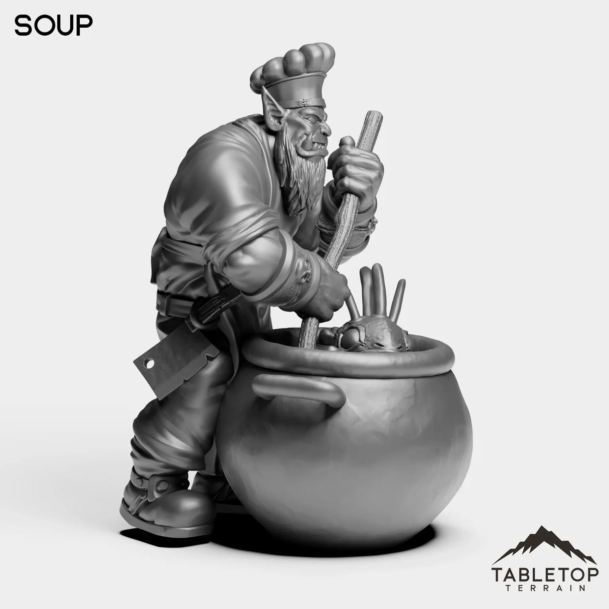 Tabletop Terrain Miniature Orc Chef