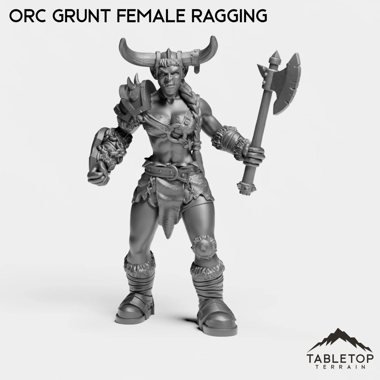 Tabletop Terrain Miniature Orc Grunt Female Ragging Orc Grunt Female