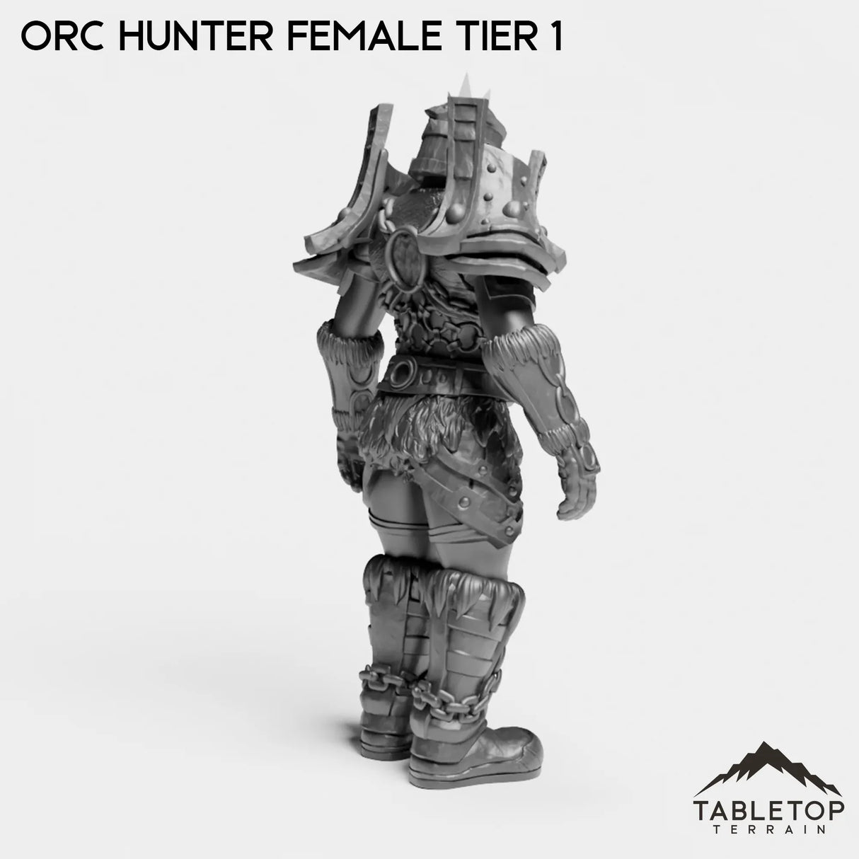 Tabletop Terrain Miniature Orc Hunter Female Tier 1