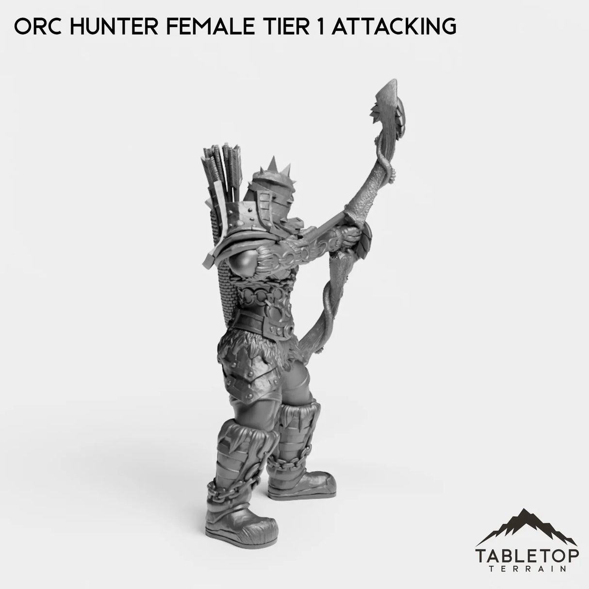 Tabletop Terrain Miniature Orc Hunter Female Tier 1