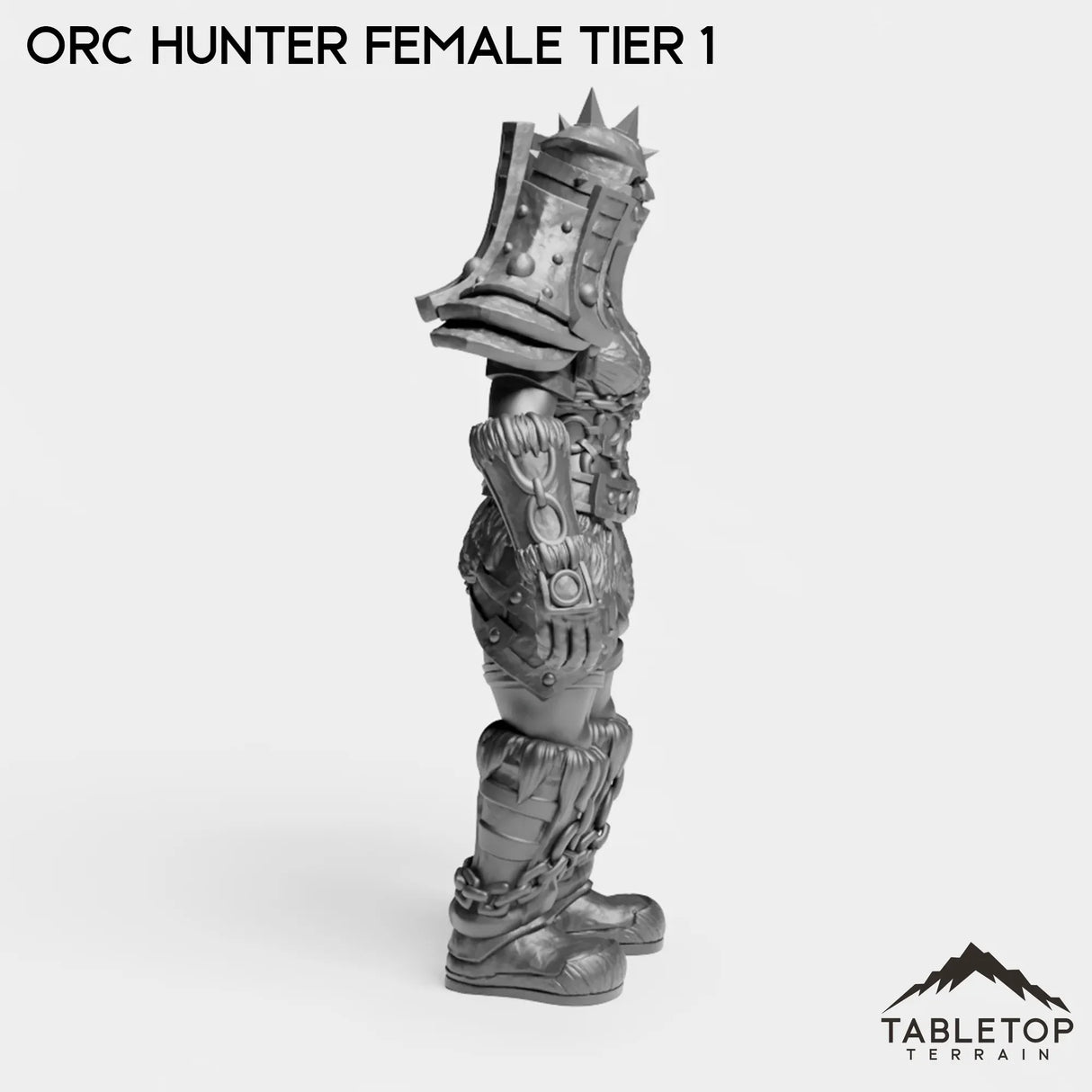 Tabletop Terrain Miniature Orc Hunter Female Tier 1