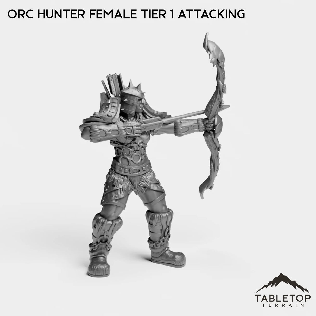 Tabletop Terrain Miniature Orc Hunter Female Tier 1