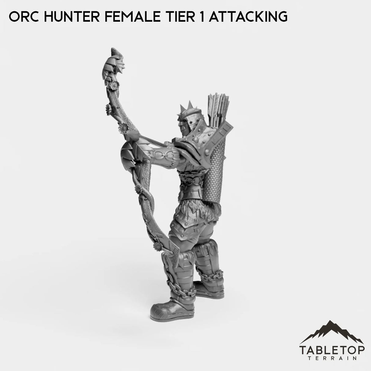 Tabletop Terrain Miniature Orc Hunter Female Tier 1