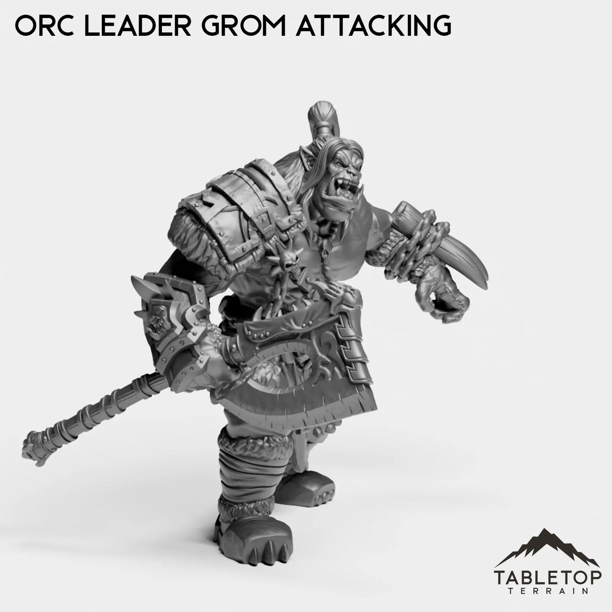 Tabletop Terrain Miniature Orc Leader Grom