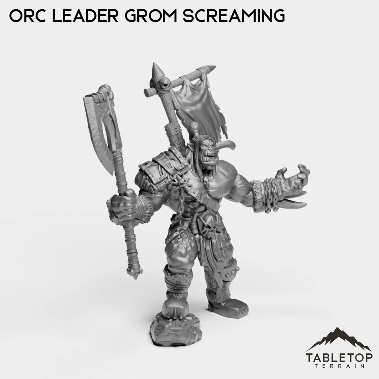 Tabletop Terrain Miniature Orc Leader Grom