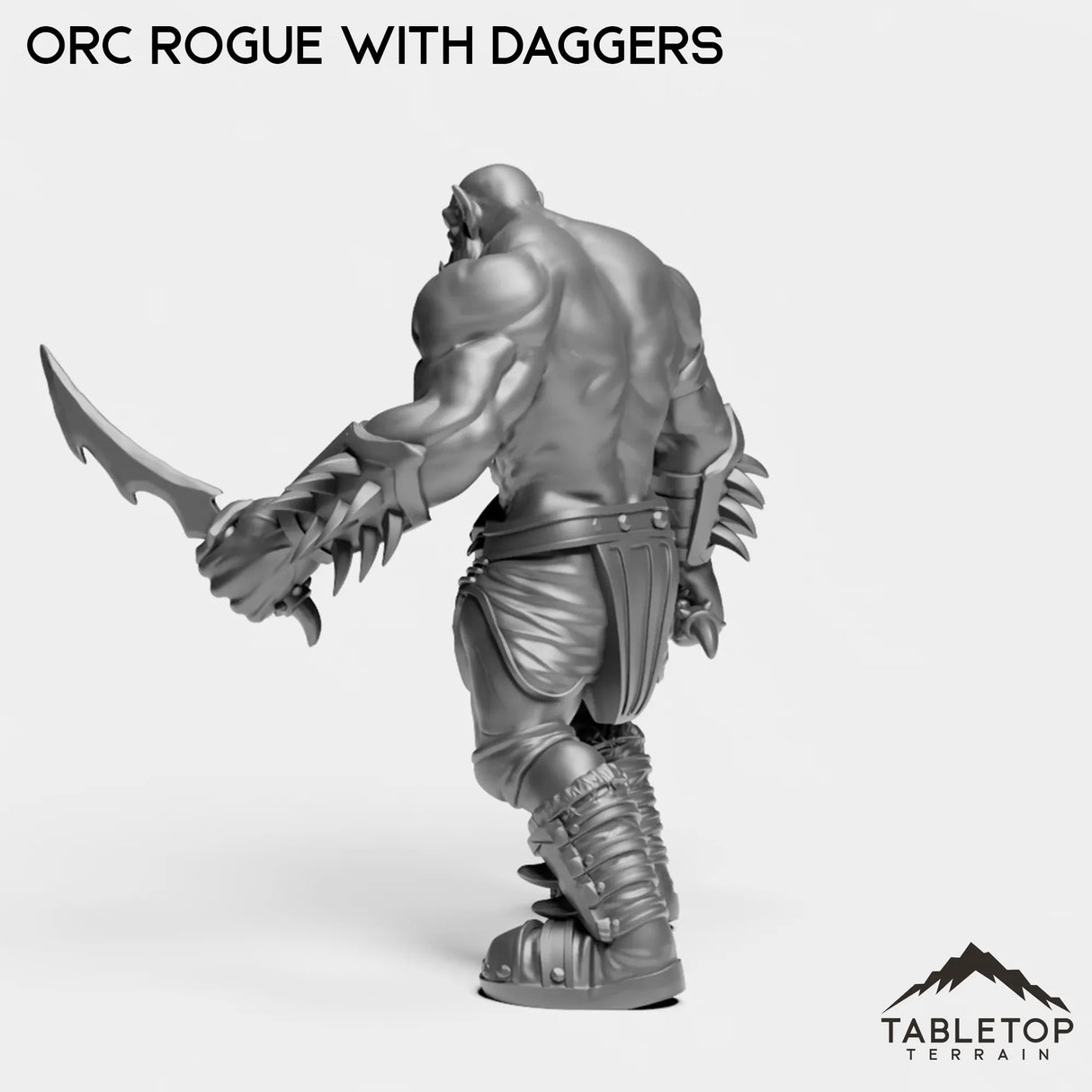 Tabletop Terrain Miniature Orc Rogue with Daggers