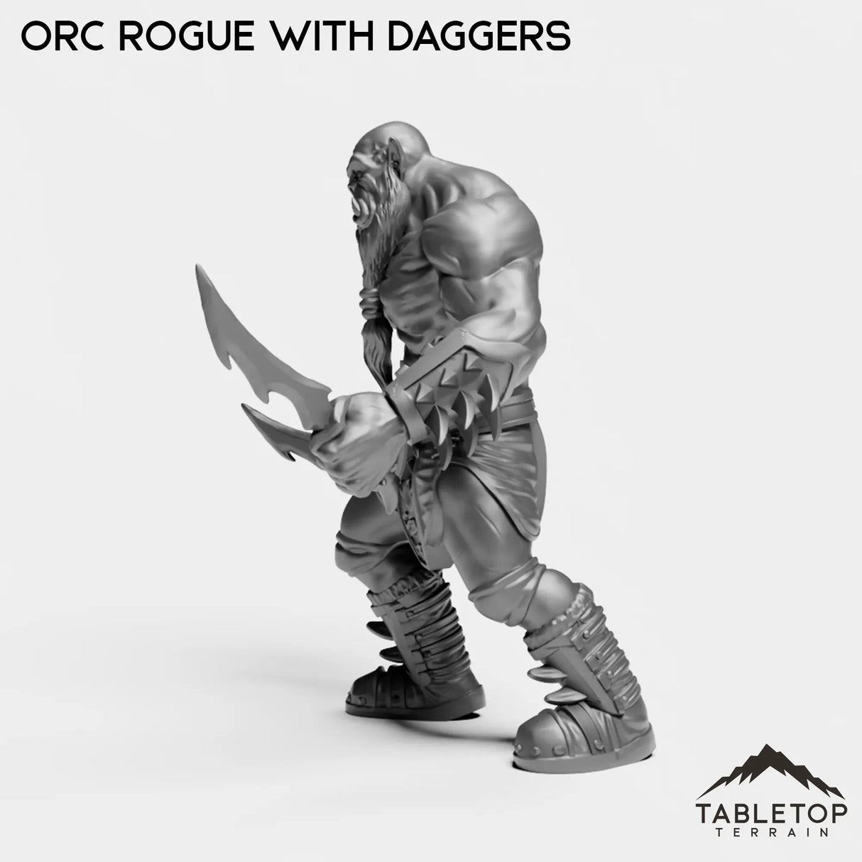 Tabletop Terrain Miniature Orc Rogue with Daggers
