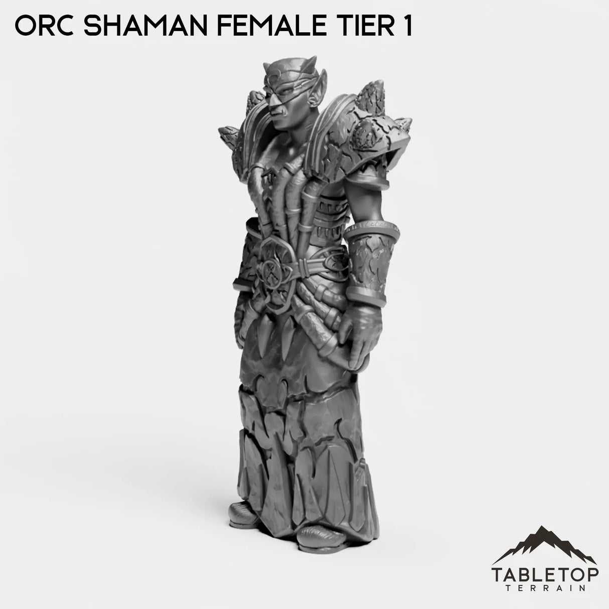 Tabletop Terrain Miniature Orc Shaman Female Tier 1