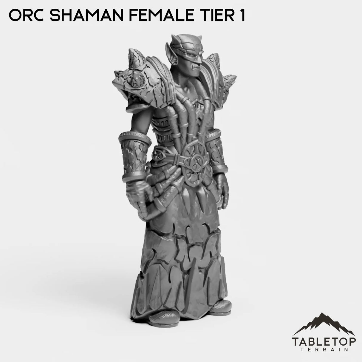Tabletop Terrain Miniature Orc Shaman Female Tier 1