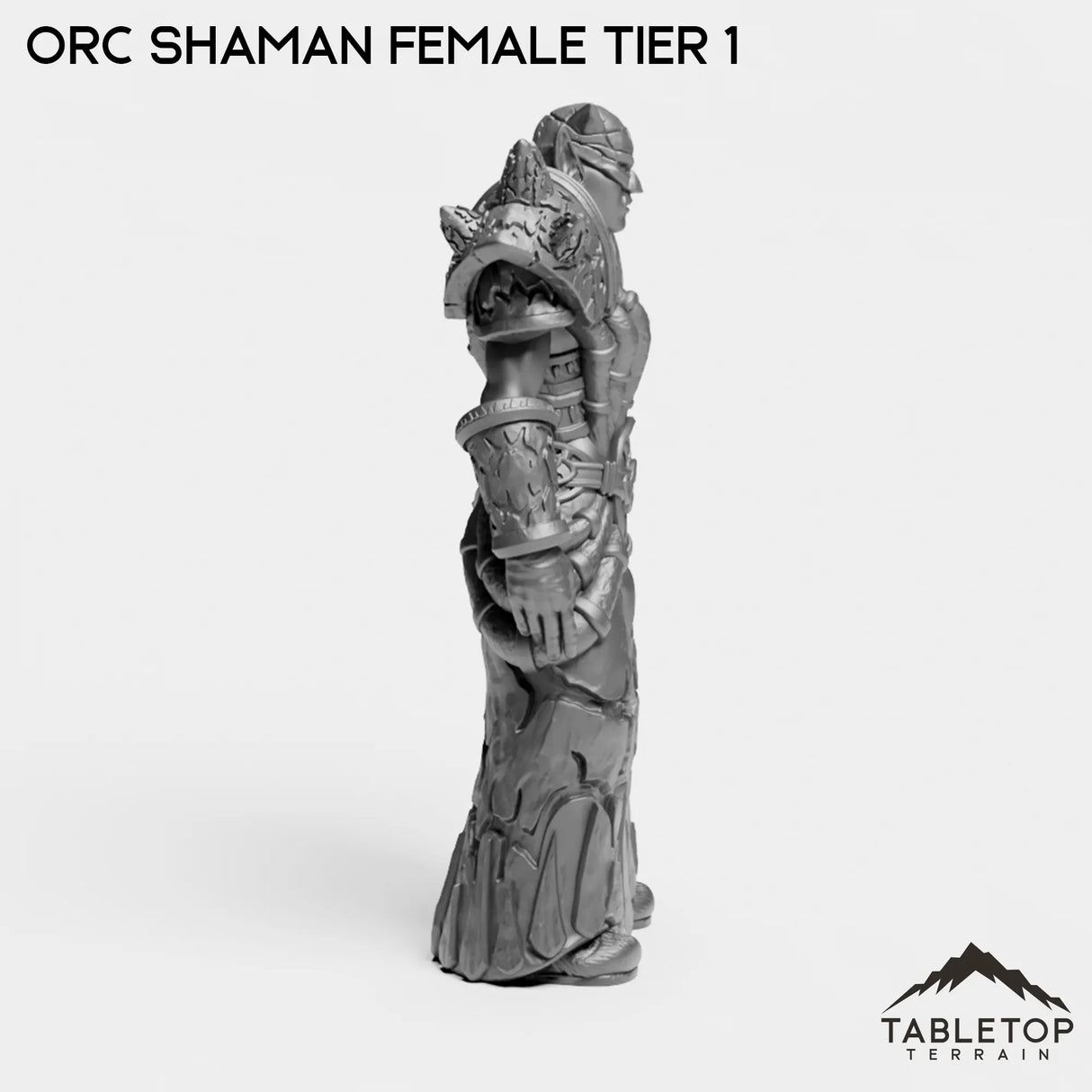 Tabletop Terrain Miniature Orc Shaman Female Tier 1