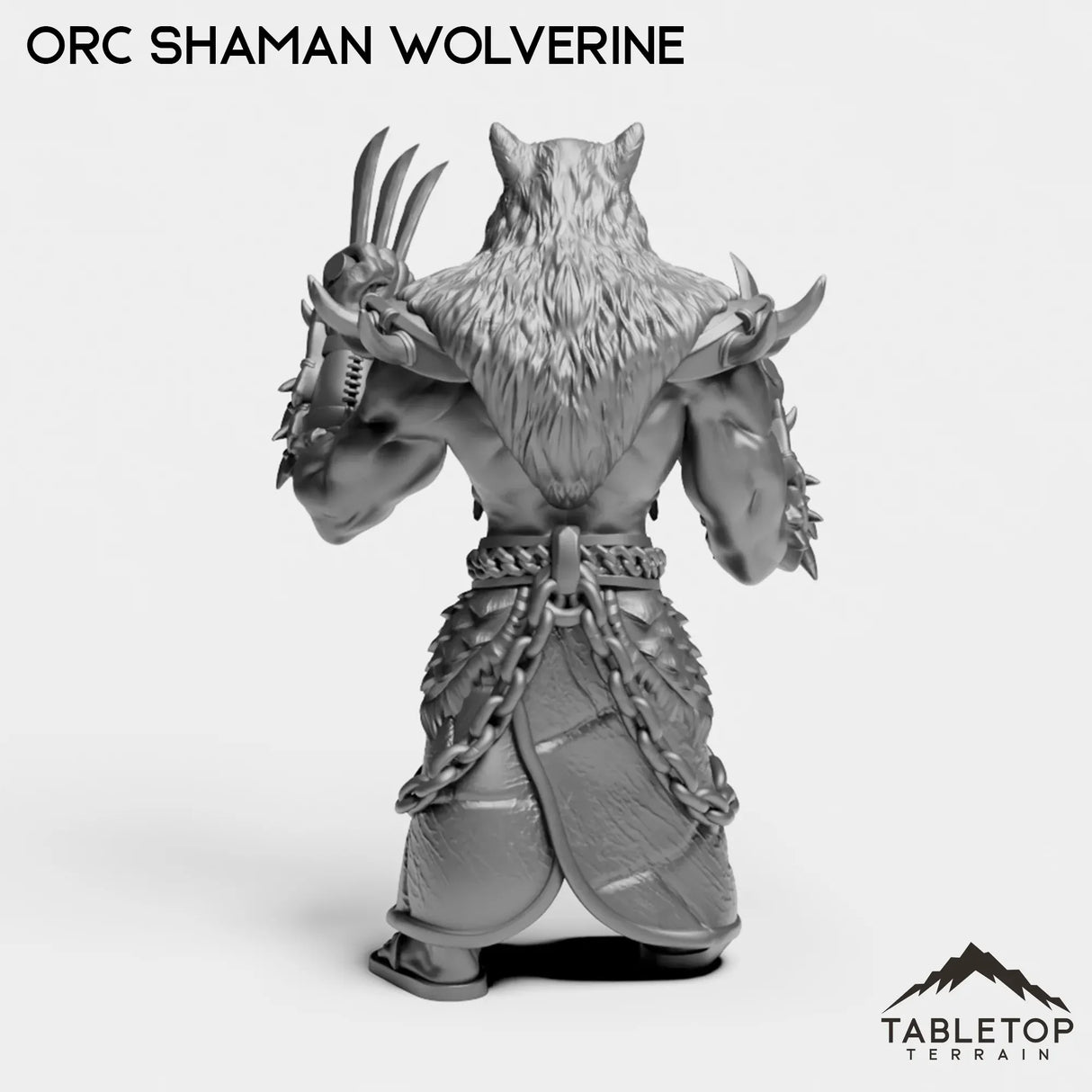 Tabletop Terrain Miniature Orc Shaman Wolverine