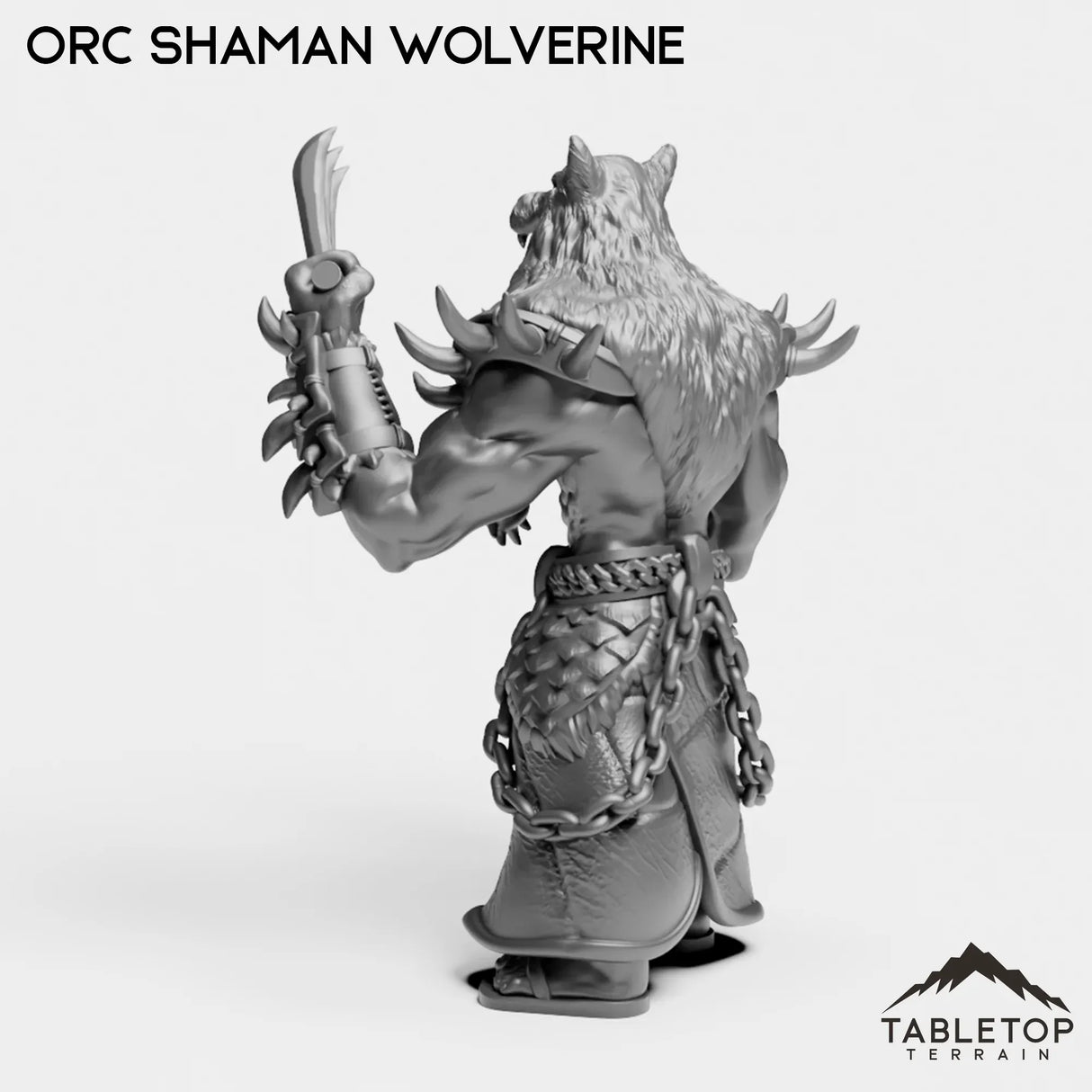 Tabletop Terrain Miniature Orc Shaman Wolverine
