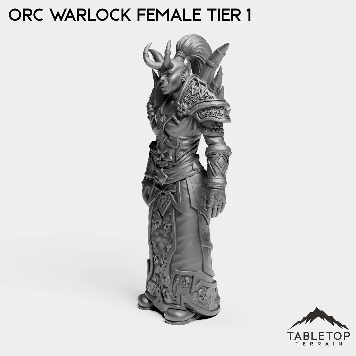 Tabletop Terrain Miniature Orc Warlock Female Tier 1