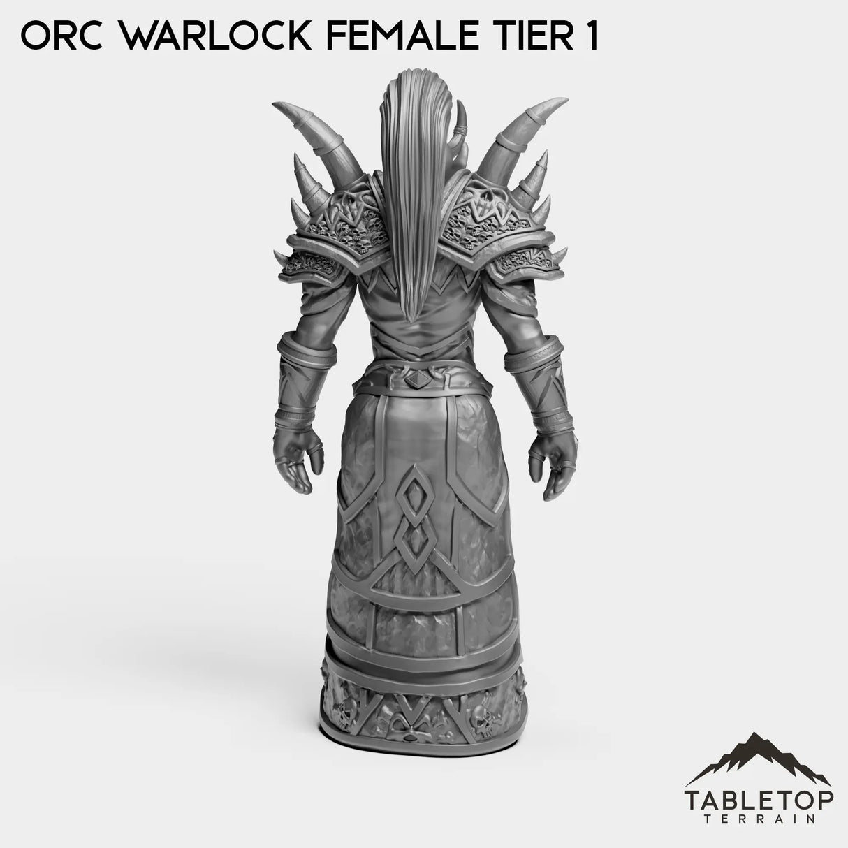 Tabletop Terrain Miniature Orc Warlock Female Tier 1