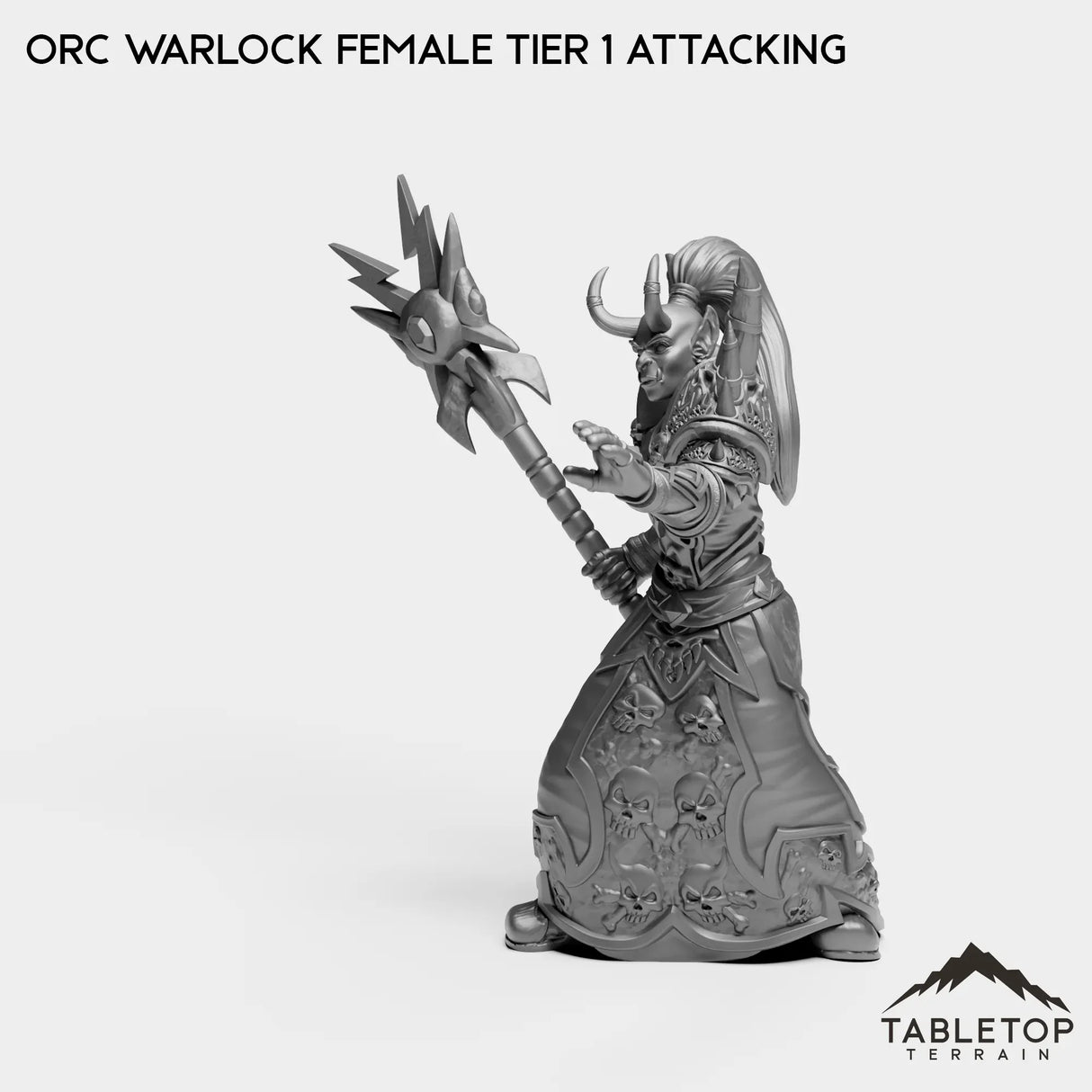 Tabletop Terrain Miniature Orc Warlock Female Tier 1