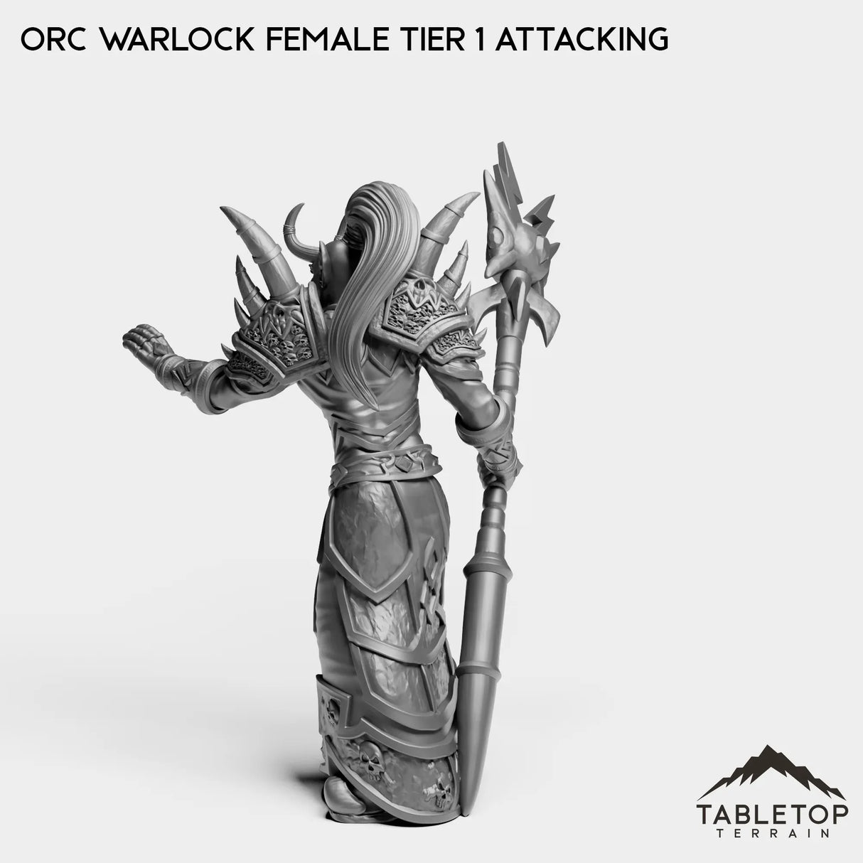 Tabletop Terrain Miniature Orc Warlock Female Tier 1