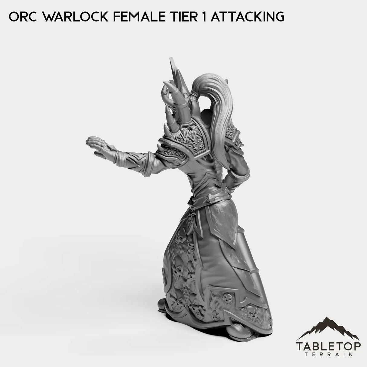 Tabletop Terrain Miniature Orc Warlock Female Tier 1