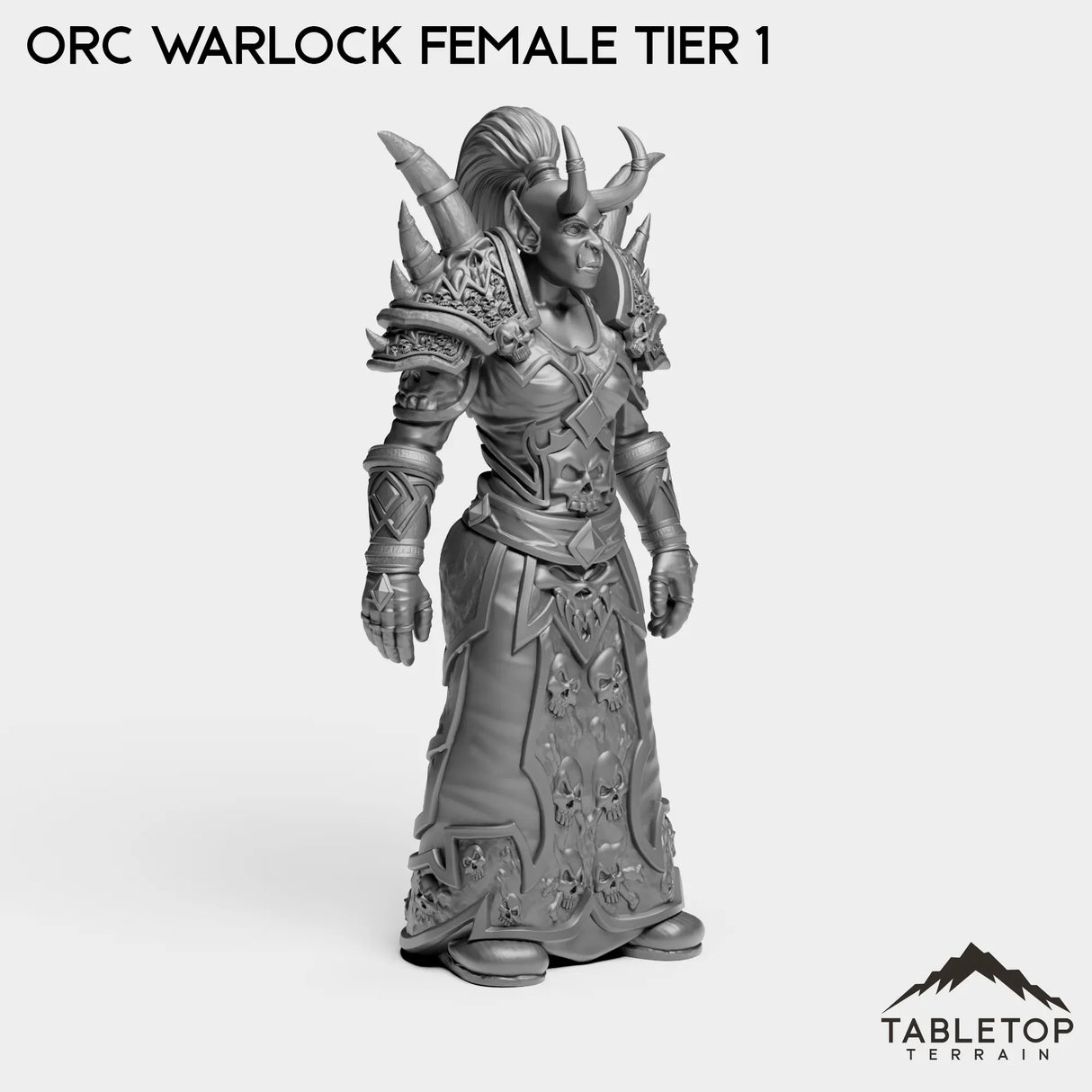 Tabletop Terrain Miniature Orc Warlock Female Tier 1
