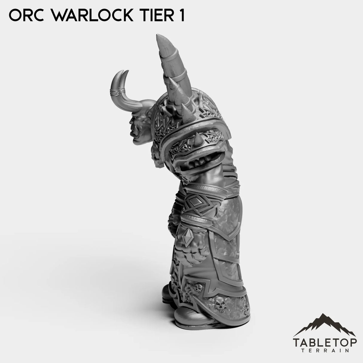 Tabletop Terrain Miniature Orc Warlock Tier 1