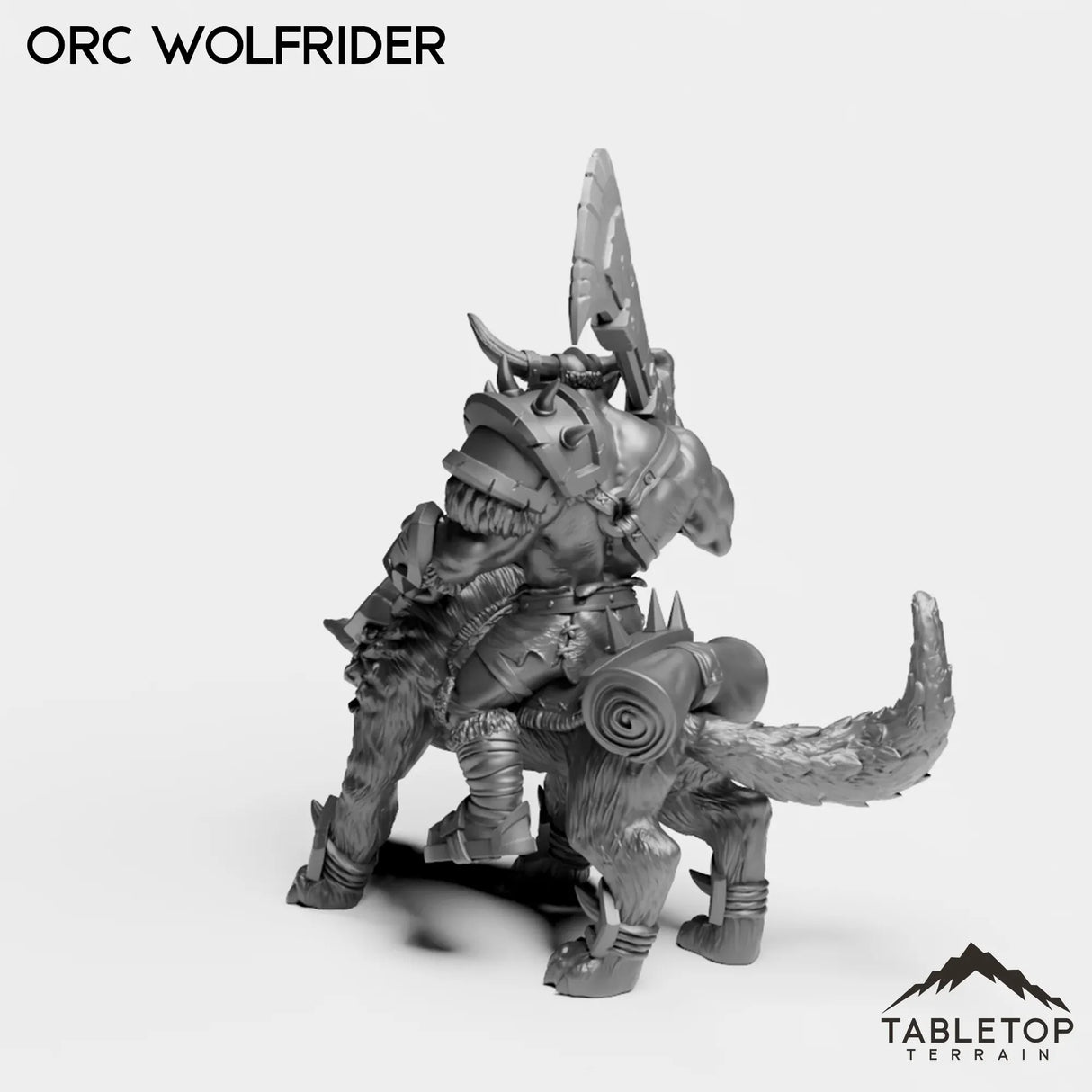 Tabletop Terrain Miniature Orc Wolfrider