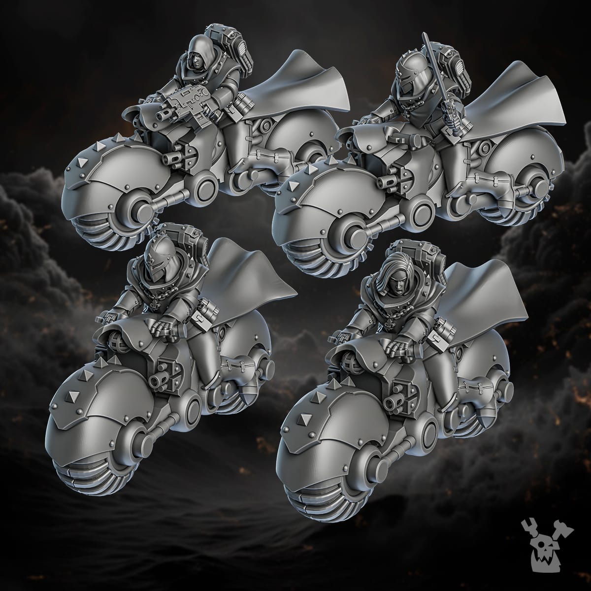 Tabletop Terrain Miniature Order of Repentance Biker Sisters Squad