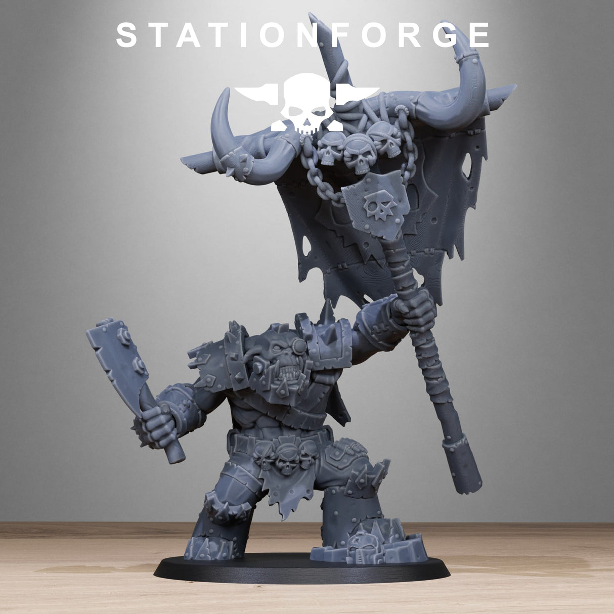Tabletop Terrain Miniature Orkaz Bearer Boss