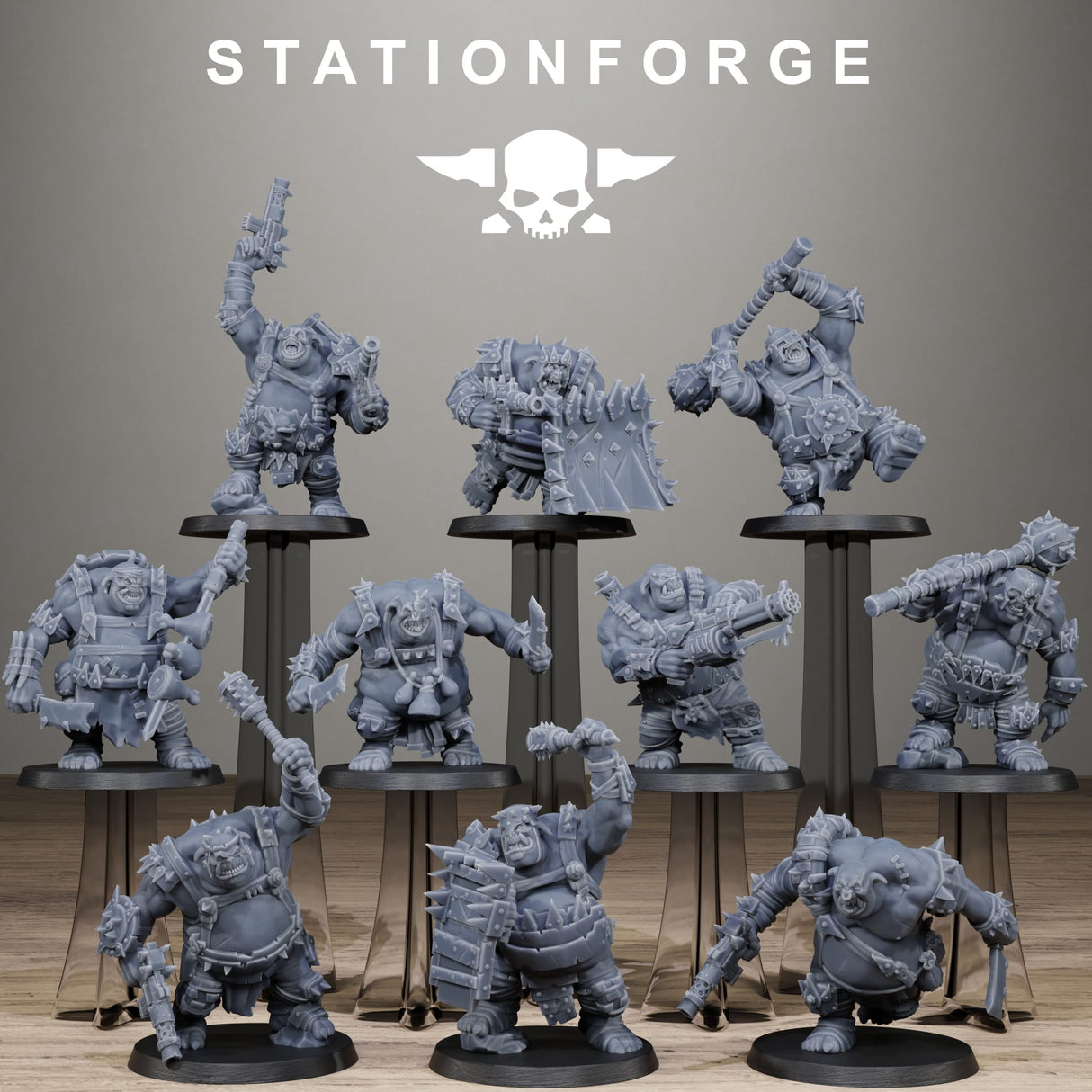 Tabletop Terrain Miniature Orkaz Belly Bustas Infantry