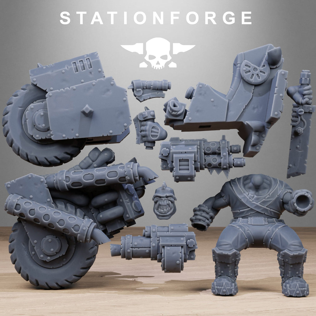 Tabletop Terrain Miniature Orkaz Bikers