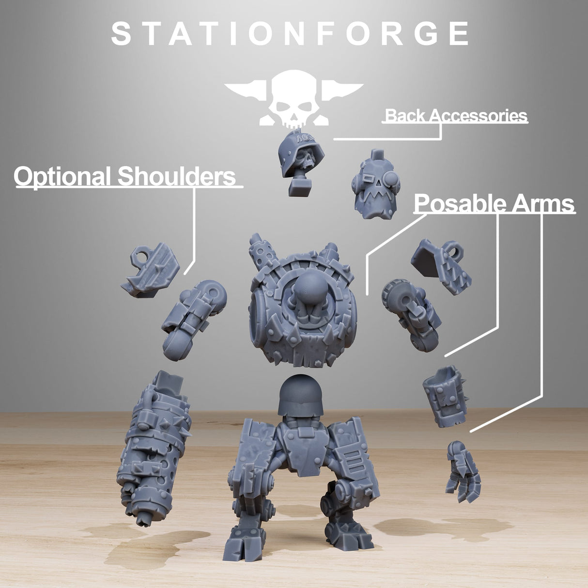 Tabletop Terrain Miniature Orkaz Bots Infantry